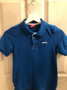 Boys Slazenger Blue Polo Shirt