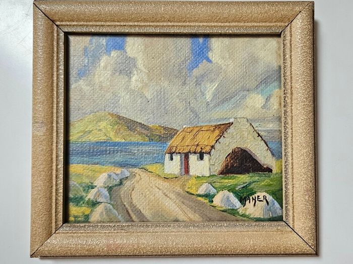 Edward Maher Oil Paintings (1954) - Mid Century Irish Art Paintings - Paintings of Donegal - Irish Coastal Paintings - Irish Oil Paintings