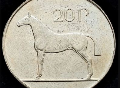 [#147] - Ireland 1995 | 20 Pence | Horse | KM.25 | UNC