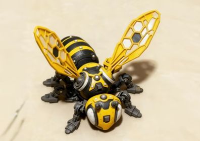Mechanical Bee Joint Movable Insect Bumblebee Figurine 3D Printed