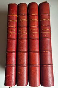Very Scarce, Excellent Condition. Antique Set of French books, Histoire des Girondins by Lamartine.