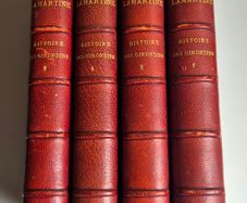 Very Scarce, Excellent Condition. Antique Set of French books, Histoire des Girondins by Lamartine.