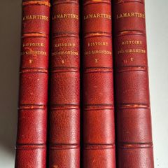 Very Scarce, Excellent Condition. Antique Set of French books, Histoire des Girondins by Lamartine.