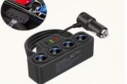 7-In-1 Multi-Function Car Charger Extendable to Rear Seats Features Type-C And Dual USB Ports Four Expansion Ports Wide Compatibility, Without Battery