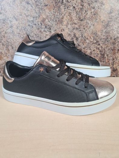 Womens Skechers Street Los Angeles Trainers Runners Black Rose Gold Size Uk 6.5 Eu 39.5  Hi Lite Metallic (AT2)
