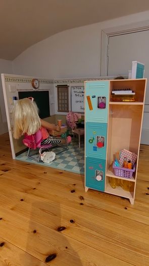 Our Generation Doll School room, locker, all accessories inc