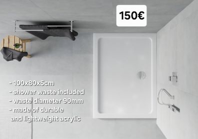 Shower Tray 100x80cm
