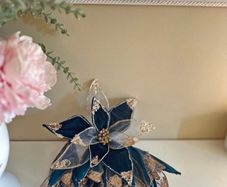 New Christmas Elegant Emerald Flowes with clip Decorations