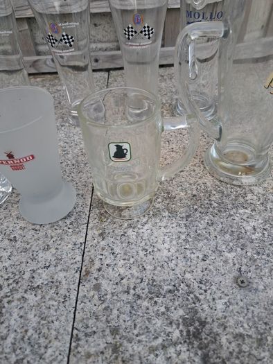 8 beer glasses from 1990's