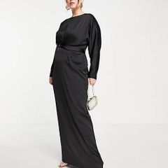 satin maxi dress