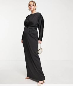 satin maxi dress