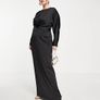 Satin maxi dress Image 3