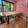 Solid Oak Dining Table and Bench Image 5