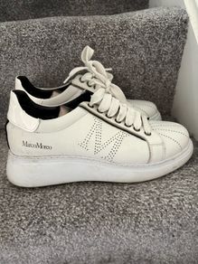 Marco Moreo White Leather Trainers Size 38