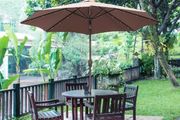 Garden Parasol with 24 LED Solar Light