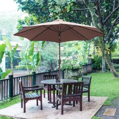 Garden Parasol with 24 LED Solar Light