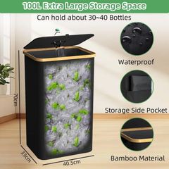 New. 100L Recycling Bin for Kitchen, Large Capacity Bottles Recycle Bin (Free Delivery)