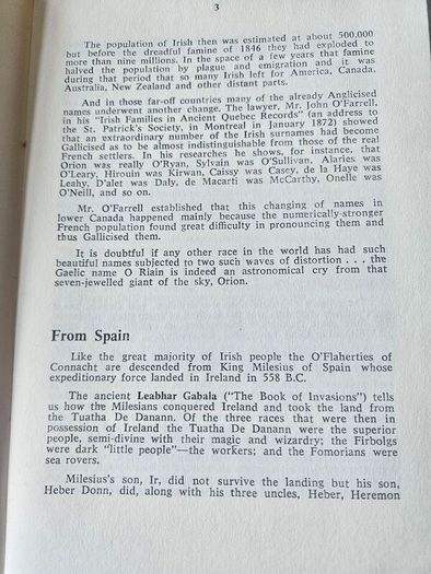 O'flaherty. Origin Of The Surname.  First Edition Paperback In Good Condition.  See Photos For Same.