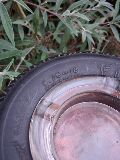 24" Vintage Wooden Turned Firestone Ashtray