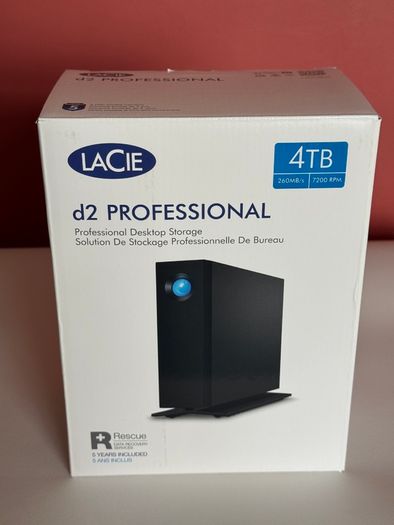 LaCie d2 Professional 4TB USB-C desktop hard drive, boxed, great condition