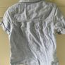 Next Narrow Pinstripe white & blue short sleeve shirt-18 months Image 3
