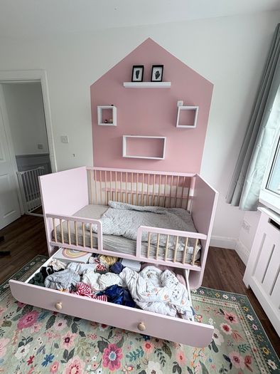 Cot bed IKEA Myllra baby pink