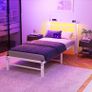 Single Bed Frame with Headboard&LED Lights Image 4