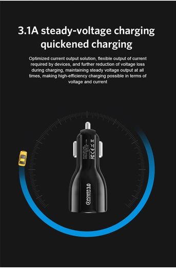 Car Charger USB C Lighter USB Charger, 2 Ports Car Charger Mobile Phone, Quick Charge PD Ports and QC 3.0 Compatible with iPhone13, iPad Samsung Galaxy,Huawei, Xiaomi, Tablet
