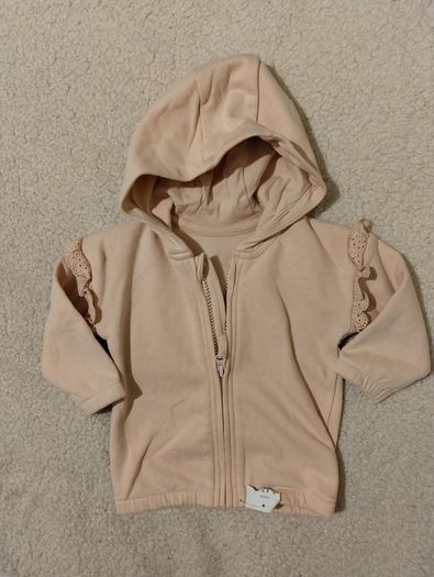 Zip Up fleece lined Hoodie Top, New