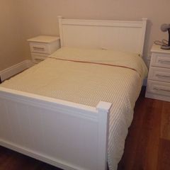 Double bed and lockers
