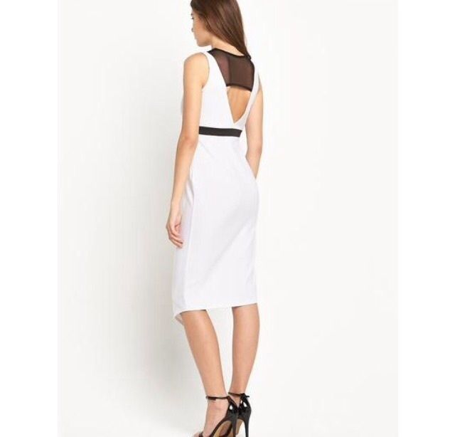 Brand New Definitions White and Black Mesh Dress Size 10
