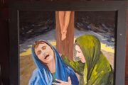 Large Original Irish Religious Painting Signed O Brien 2002 66 x 72 cm