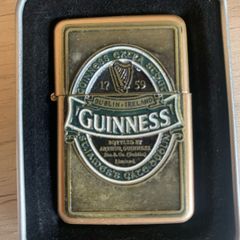 Guinness branded zippo style lighter w Casing
