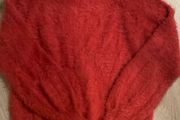 New Red Fluffy Wild Flower Jumper