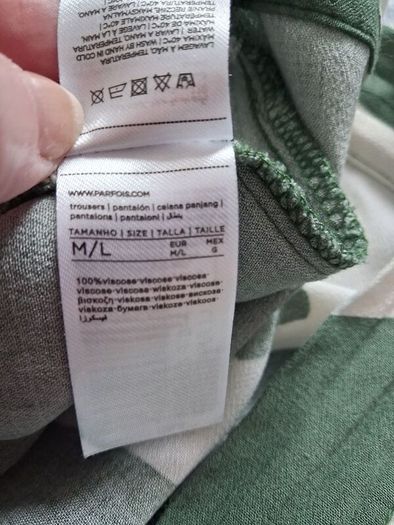 Parfois Printed Trousers - Green Ivory - M to L - BNWT RRP 39.99