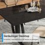 Industrial Dining Table for 4-6 People, 160 x 80 cm Metal Frame Image 3