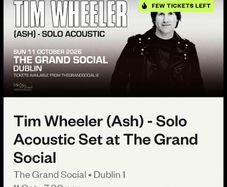 Tim Wheeler (Ash) Acoustic Show Grand Social
