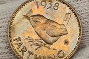 Great Britain 1938 1/4d Farthing Beautiful Uncirculated Red