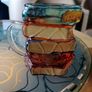 Stack of books design glass mug Image 3