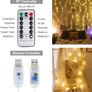 200 LED Curtain Lights,3M x 2M USB Powered Curtain Fairy Lights 8 Lighting modes Image 3
