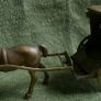Vintage Large Brass Horse And Hackney Carriage Image 2