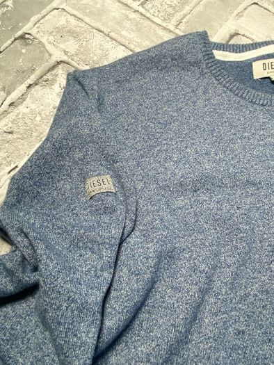 Diesel Mens Light Blue Marl Jumper Size XL