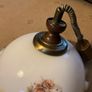 Pendant Lamp with FloralMotif Shade 1970s Image 2