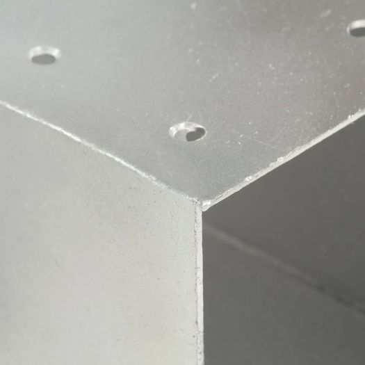 Post Connectors 4 pcs x Shape Galvanised Metal 91 x 91 mm