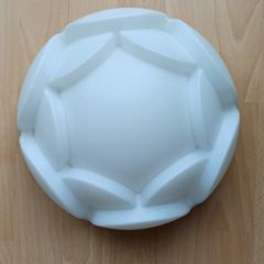 Peill and Putzler  1970's Germany  "Water Lilly" or "Seerose" shaped white opaline glass wall light