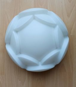 Peill and Putzler  1970's Germany  "Water Lilly" or "Seerose" shaped white opaline glass wall light