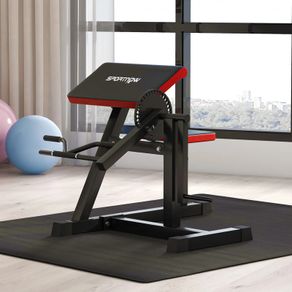 Adjustable Preacher Curl Bench Multi Functional Weight Bench with Elbow Pad and Handlebar