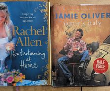 Rachel Allen & Jamie Oliver cookbooks