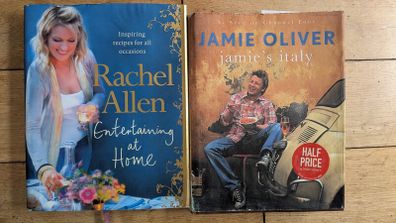 Rachel Allen & Jamie Oliver cookbooks