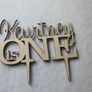 Custom Kourtney Is One Wedding Cake Topper Anniversary Year Birthday Cake Topper Laser Cut Image 2